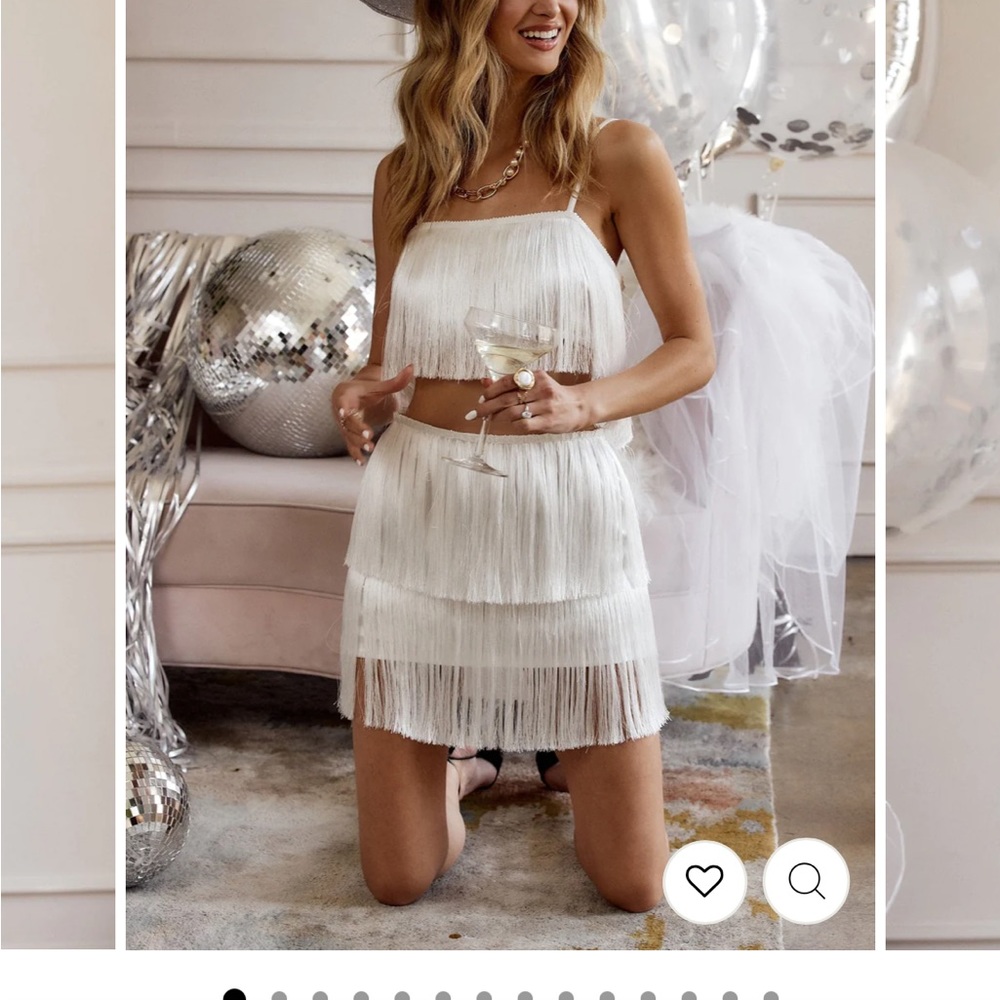 12th Tribe White Fringe Set